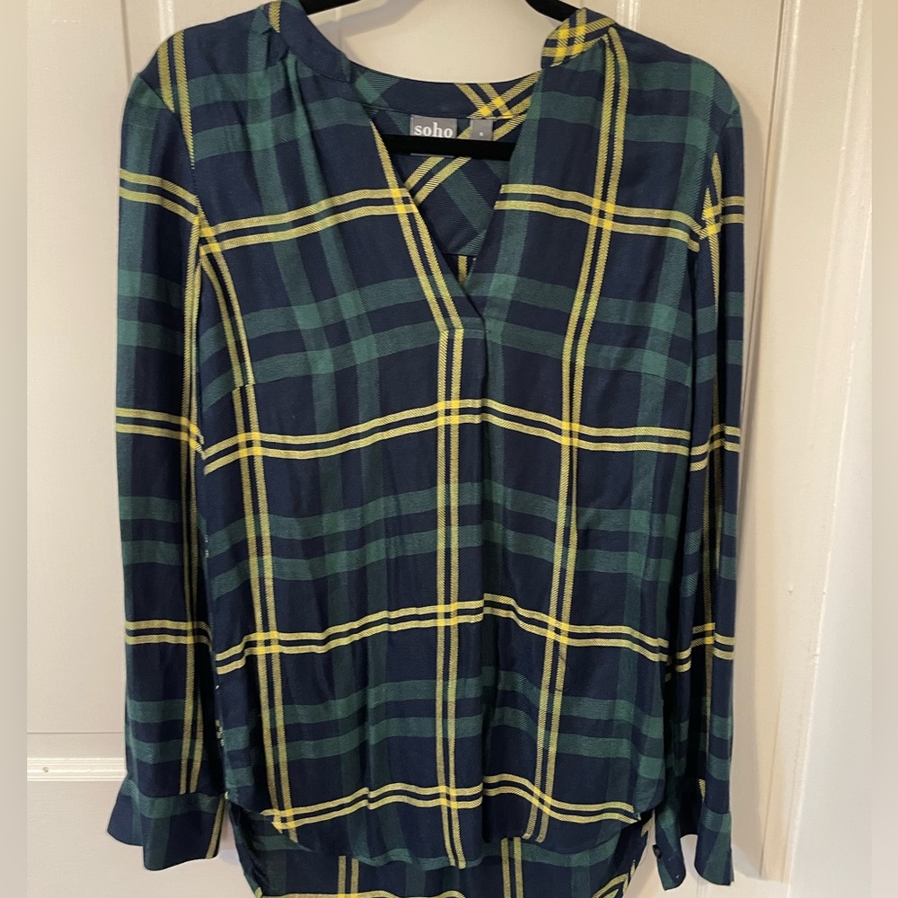 New York & Company Plaid Tunic shirt